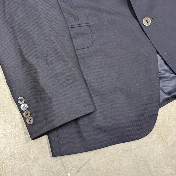 Samuelsohn Blazer Super 130's Wool Sport Coat Mesh Pearl Buttons Blue 44R - Picture 4 of 11
